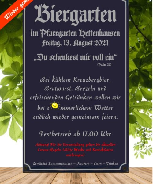 Biergarten im Pfarrgarten