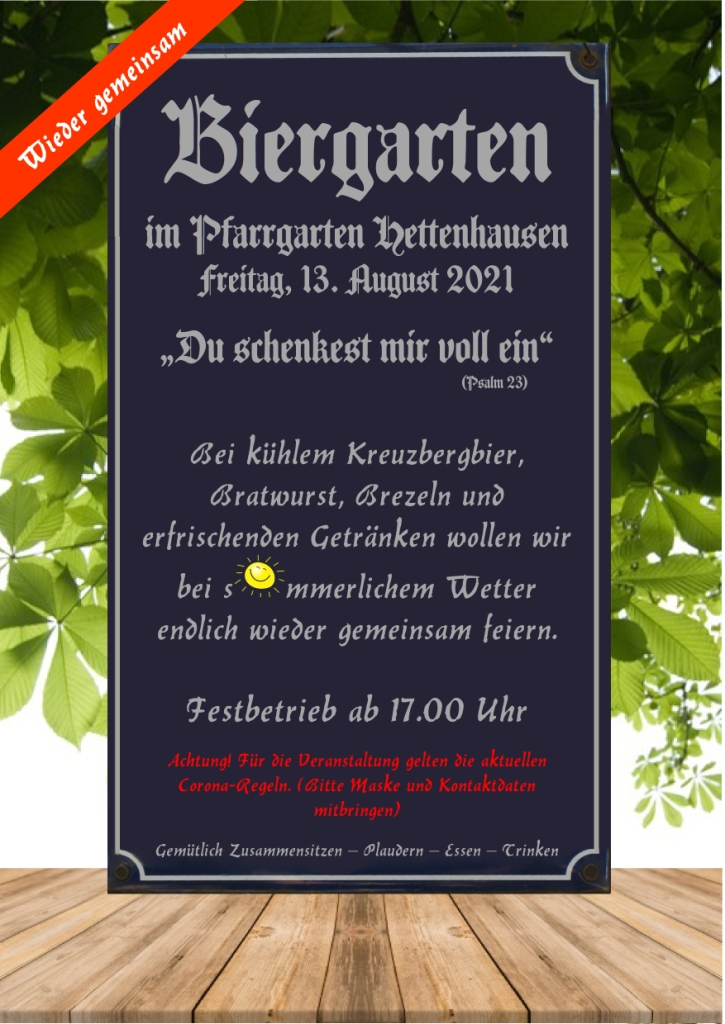 Biergarten im Pfarrgarten