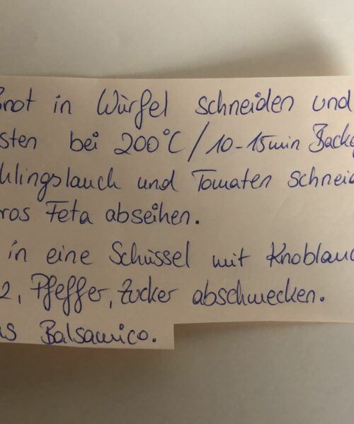Zeltplatz am Hauck Brotsalat