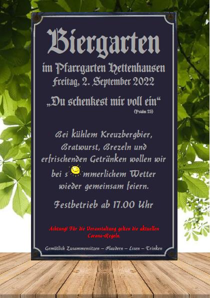 Biergarten im Pfarrgarten