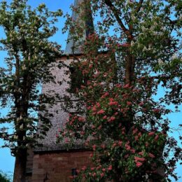 Kirche Hettenhausen Kastanienblüte