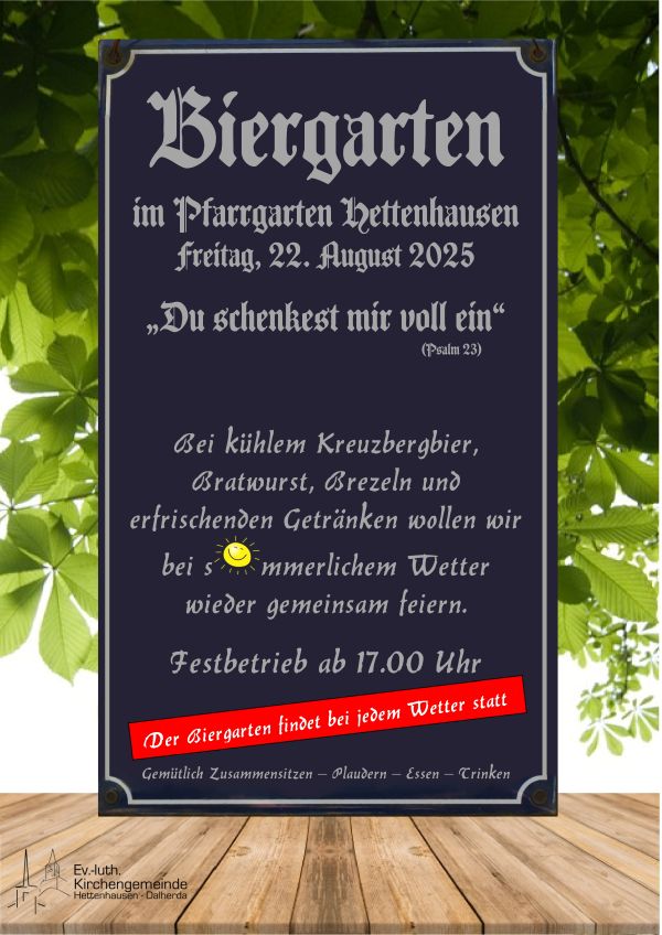 Biergarten im Pfarrgarten 2025