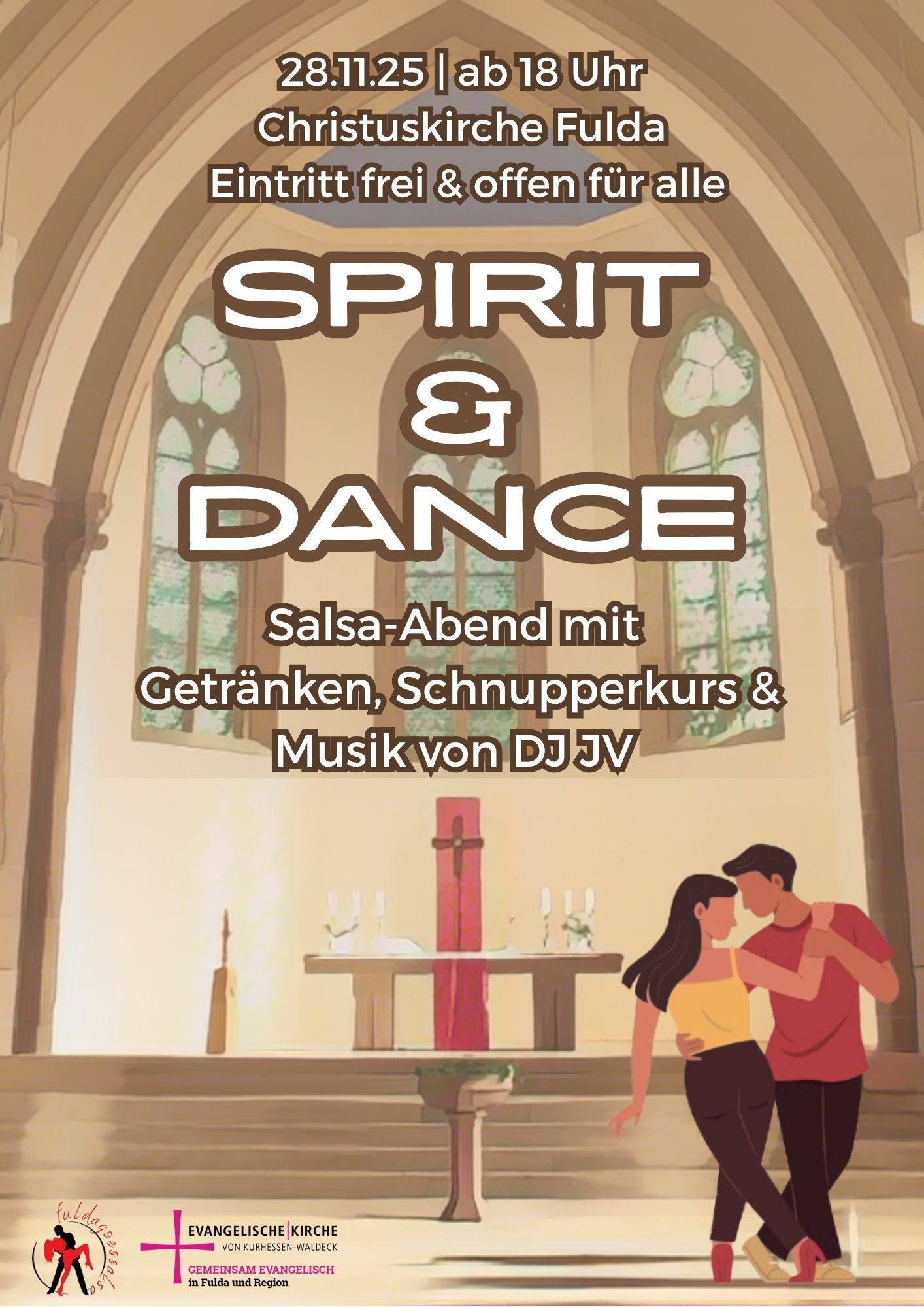 Salsa Abend mit Getränken, Schnupperkurs und Musik von DJ JV